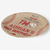 Assiettes En Carton Baseball 2e anniversaire garçon (Angle)