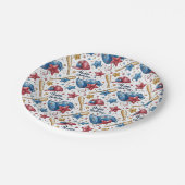 Assiettes En Carton Baseball Anniversaire Papier Plaques Partie Table (Angle)