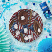 Assiettes En Carton Baseball Dans Les Plaques Papier Américaines (Fête)