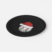 Assiettes En Carton Baseball de Noël (Angle)