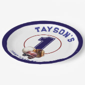 Assiettes En Carton Baseball First Year Down 1st Birthday (Angle)