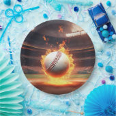 Assiettes En Carton Baseball Flamand Au Stade (Fête)