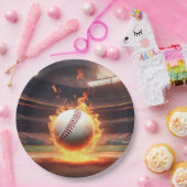 Assiettes En Carton Baseball Flamand Au Stade (Fête)