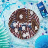 Assiettes En Carton Baseball Personnalisé Aux Etats-Unis (Fête)