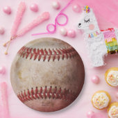 Assiettes En Carton Baseball vintage (Fête)