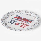 Assiettes En Carton Baseball vintage Jour de l'Anniversaire (Angle)