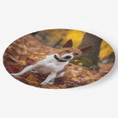 Assiettes En Carton Basenji en automne Feuilles automne Inspiration (Angle)