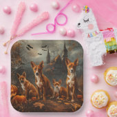 Assiettes En Carton Basenji Halloween Chien De Nuit Délice (Fête)