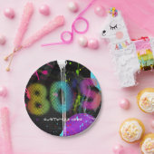 Assiettes En Carton Bash Retro Rainbow Splash fête d'anniversaire des  (Fête)