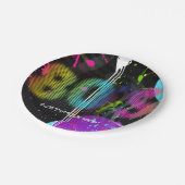 Assiettes En Carton Bash Retro Rainbow Splash fête d'anniversaire des  (Angle)