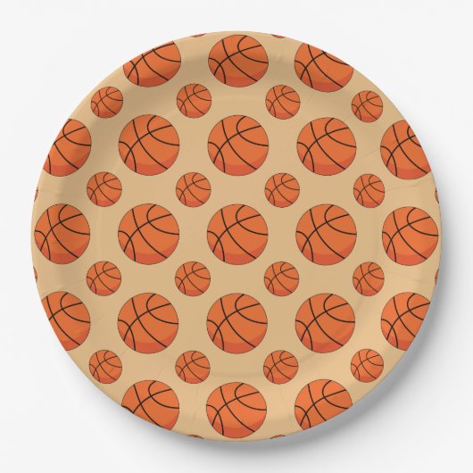 Assiettes En Carton Basket-ball (Devant)