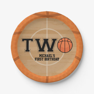 Assiettes En Carton Basket-ball 2e anniversaire