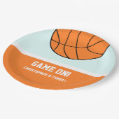 Assiettes En Carton Basket-ball 3e anniversaire (Angle)
