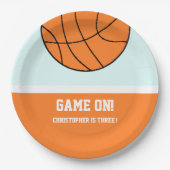 Assiettes En Carton Basket-ball 3e anniversaire (Devant)