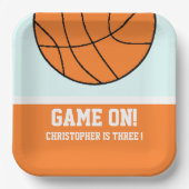 Assiettes En Carton Basket-ball 3e anniversaire (Recto)