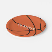 Assiettes En Carton Basket-ball à thème fête d'anniversaire (Angle)