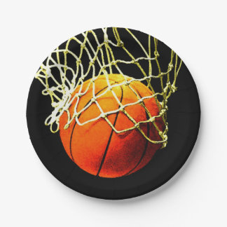 Assiettes En Carton Basket-ball I Love