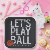 Assiettes En Carton Basket-ball permet de jouer Ball Né pour gagner de (Fête)