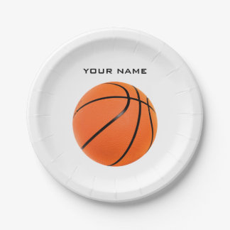 Assiettes En Carton Basket-ball Votre nom