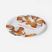 Assiettes En Carton basket blanc orange filles fête d'anniversaire (Angle)