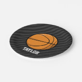 Assiettes En Carton Basket; Gris Noir & Sombre (Angle)