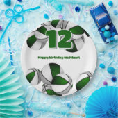 Assiettes En Carton basket gris vert filles garçons sport party (Fête)