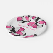 Assiettes En Carton basket noir rose filles fête d'anniversaire (Angle)