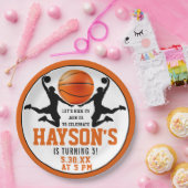 Assiettes En Carton Basket orange Boy 5E fête d'anniversaire (Fête)