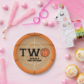 Assiettes En Carton Basketball 2e anniversaire (Fête)