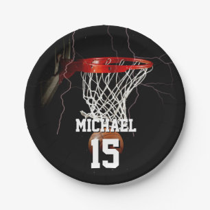 Assiettes En Carton Basketball Ajouter Votre Nom Et Votre Numéro