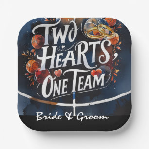 Assiettes En Carton Basketball mariage thème