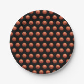 Assiettes En Carton Basketball Pattern (Devant)