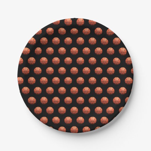 Assiettes En Carton Basketball Pattern (Devant)