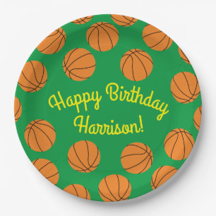 Assiettes En Carton Basketball Sports Anniversaire