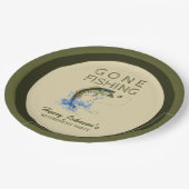 Assiettes En Carton Bass Gone Fishing Retraite Plaques papier (Angle)
