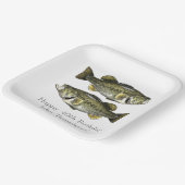 Assiettes En Carton Basse à grande bouche Pêche Anniversaire (Angulaire)