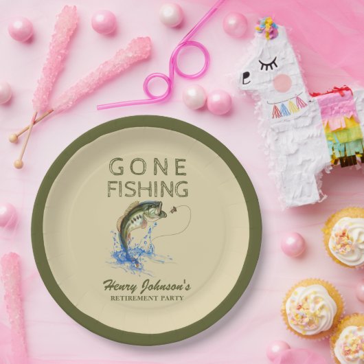 Assiettes En Carton Basse partie Pêche retraite (Fête)