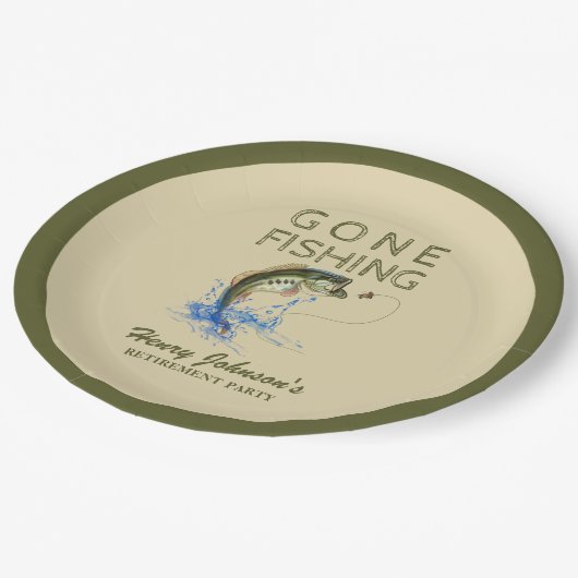 Assiettes En Carton Basse partie Pêche retraite (Angle)