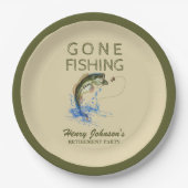 Assiettes En Carton Basse partie Pêche retraite (Devant)