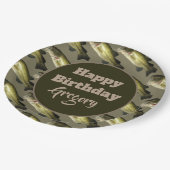 Assiettes En Carton Basse Pêche joyeuse fête d'anniversaire personnali (Angle)