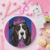 Assiettes En Carton Basset Hound (Fête)