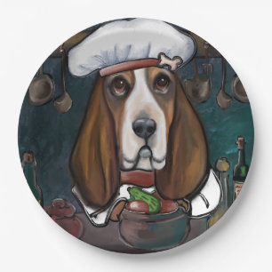 Assiettes En Carton Basset hound