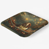 Assiettes En Carton Basset Hound Noël Festive Voyage (Angulaire)