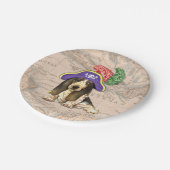 Assiettes En Carton Basset Hound Pirate (Angle)