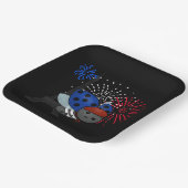 Assiettes En Carton Bastille Day Ladybug, Plaques de papier ennuyées (Angulaire)