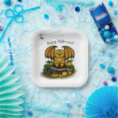 Assiettes En Carton Bat d'Halloween mignonne (Fête)