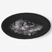 Assiettes En Carton Bat Halloween (Angle)