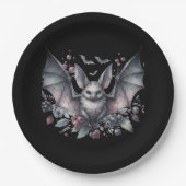 Assiettes En Carton Bat Halloween (Devant)