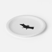 Assiettes En Carton Bat Halloween (Angle)