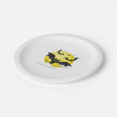 Assiettes En Carton Bat Halloween (Angle)